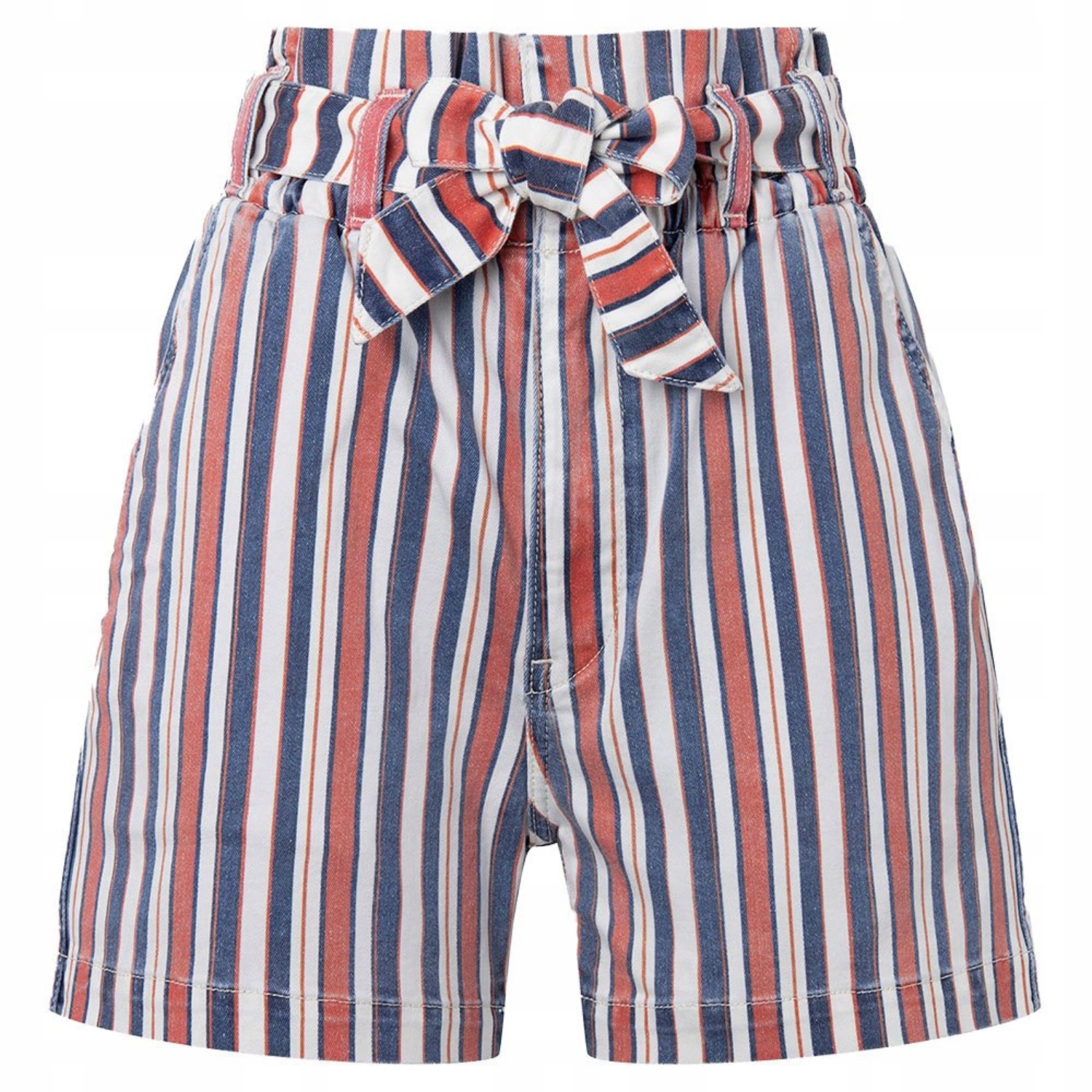 Dámské krátké džínové kraťasy Pepe Jeans s bavlněnými pruhy, Kraťasy vel.