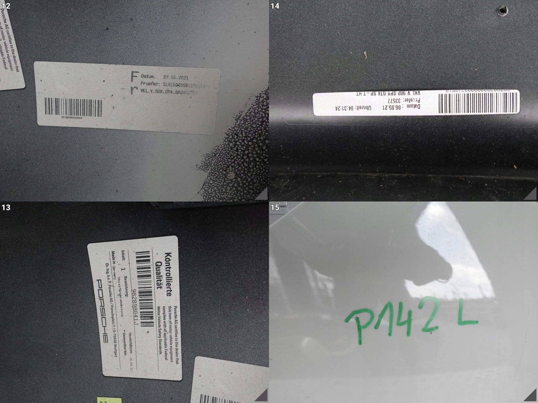 PORSCHE 982 718 GT4 BOXSTER SPYDER/CAYMAN bumper