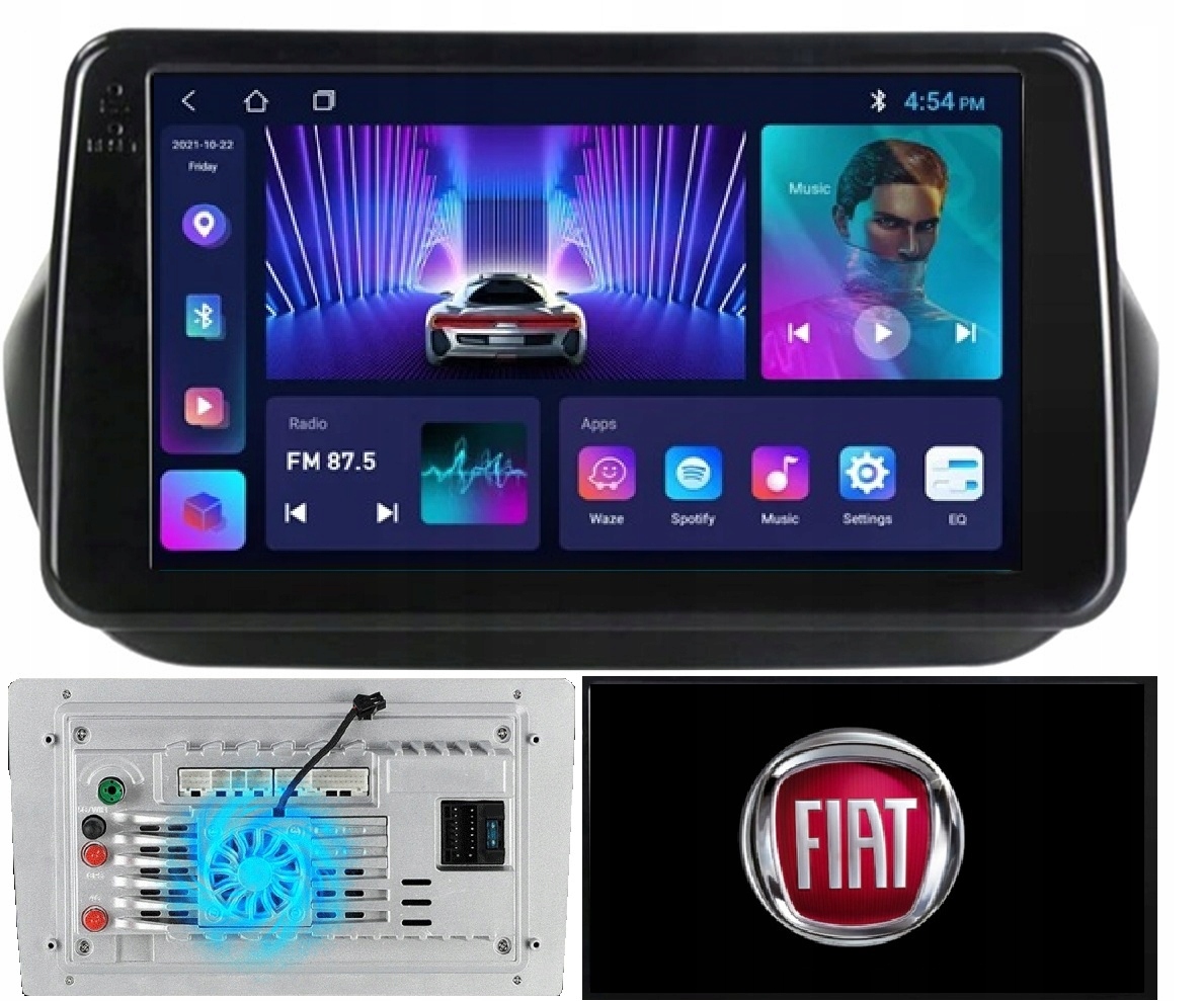 Radio Nawigacja Android Nemo Bipper Fiat Fiorino Kamera+wentylator 2/64GB