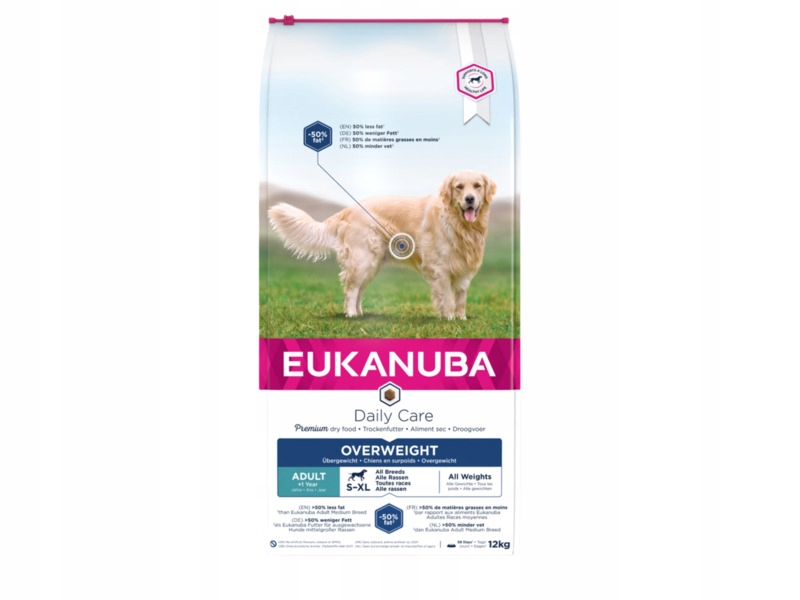 Karma dla psa Eukanuba Overweight Kurczak 12 kg