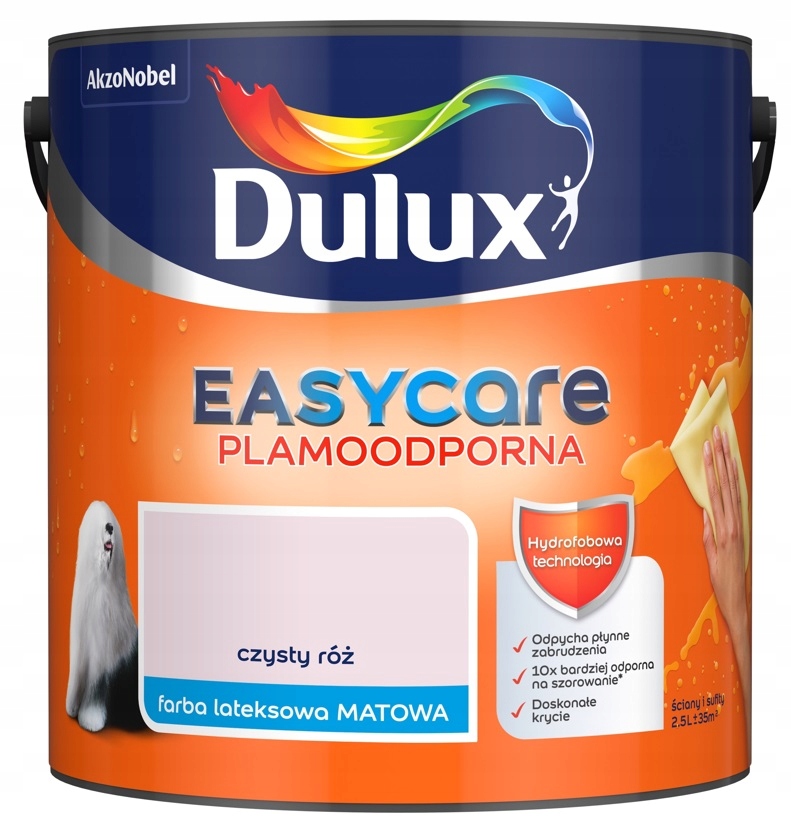 

Farba Dulux Easy Care- czysty róż, 2.5l