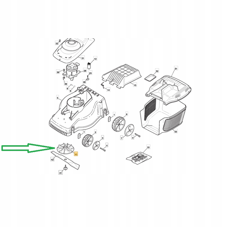 WENTYLATOR UCHWYT STIGA SWING EURO 33 E COLLECTOR 33 40 41 EL 322465603/0 Marka Stiga