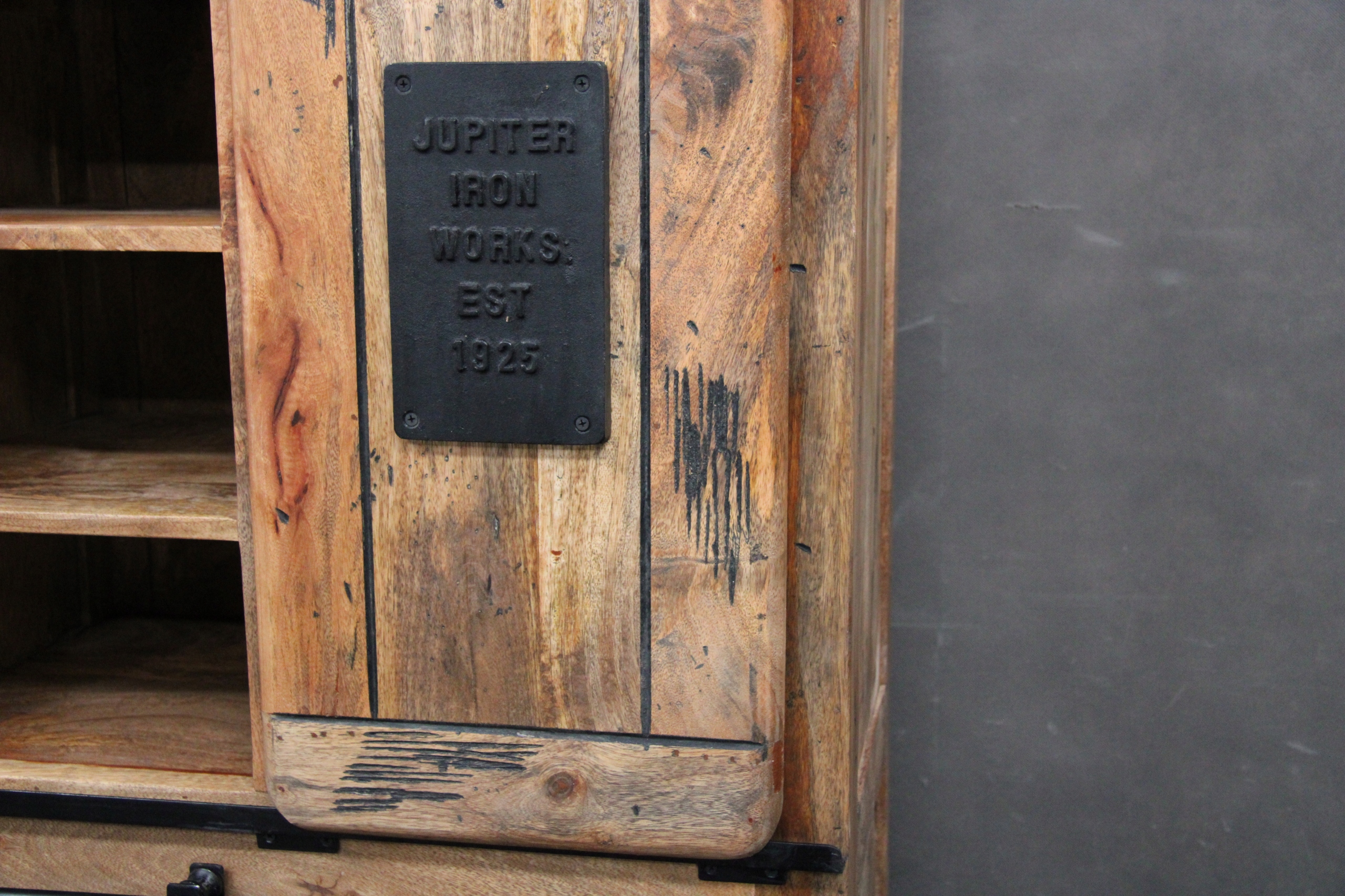 REGAŁ LOFT Drewniany lite Drewno Mango VINTAGE Szafka z półkami LOFTOWY Liczba półek więcej niż 6