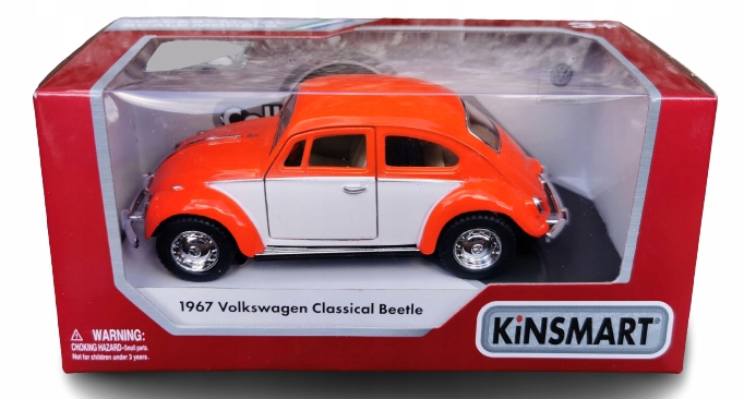 Model Kinsmart 1:32 1967 Volkswagen Beetle Garbus