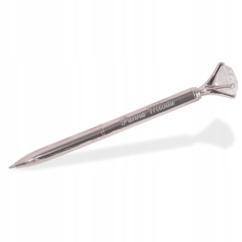 

Długopis metalowy z brylantem Panna Młoda Srebrny