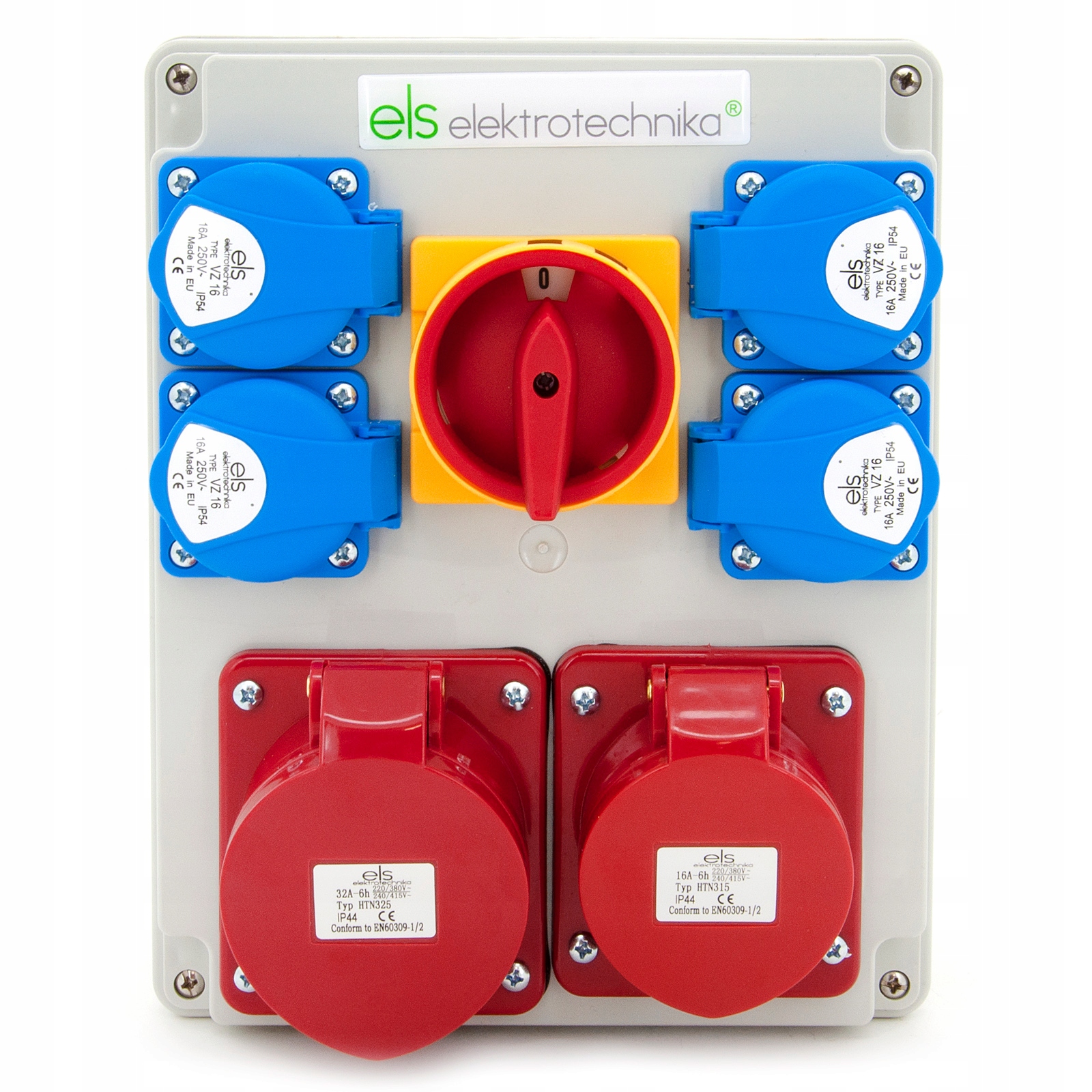 

Rozdzielnica Budowlana 32A/5 16A/5 4*230V Wył. Trg