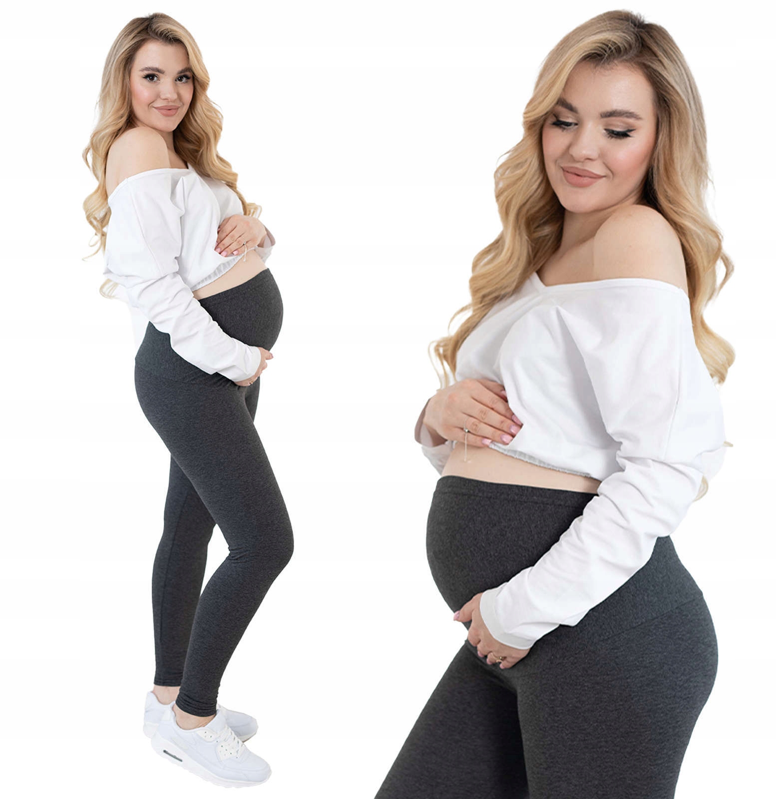

Legginsy Ciążowe Długie Getry Panel Leginsy S