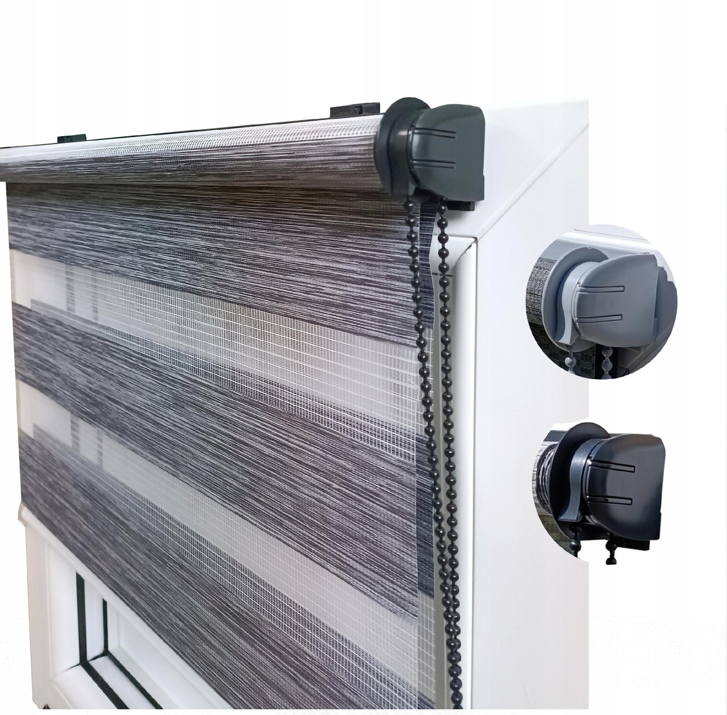 Roleta Deň A Noc Lux rozmer 126 x 220 cm Gray