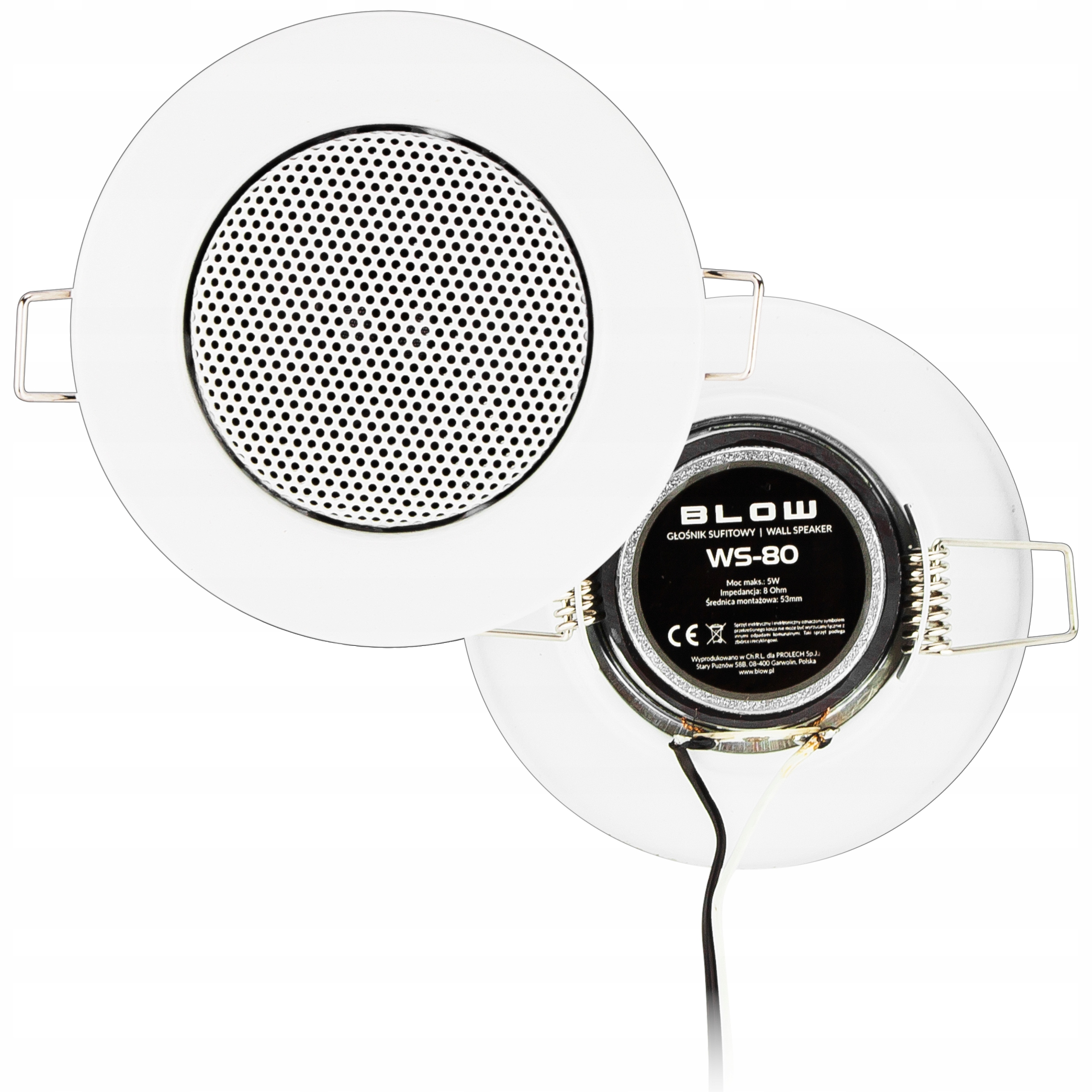

Głośnik sufitowy Blow maskownica biała 50mm 5W