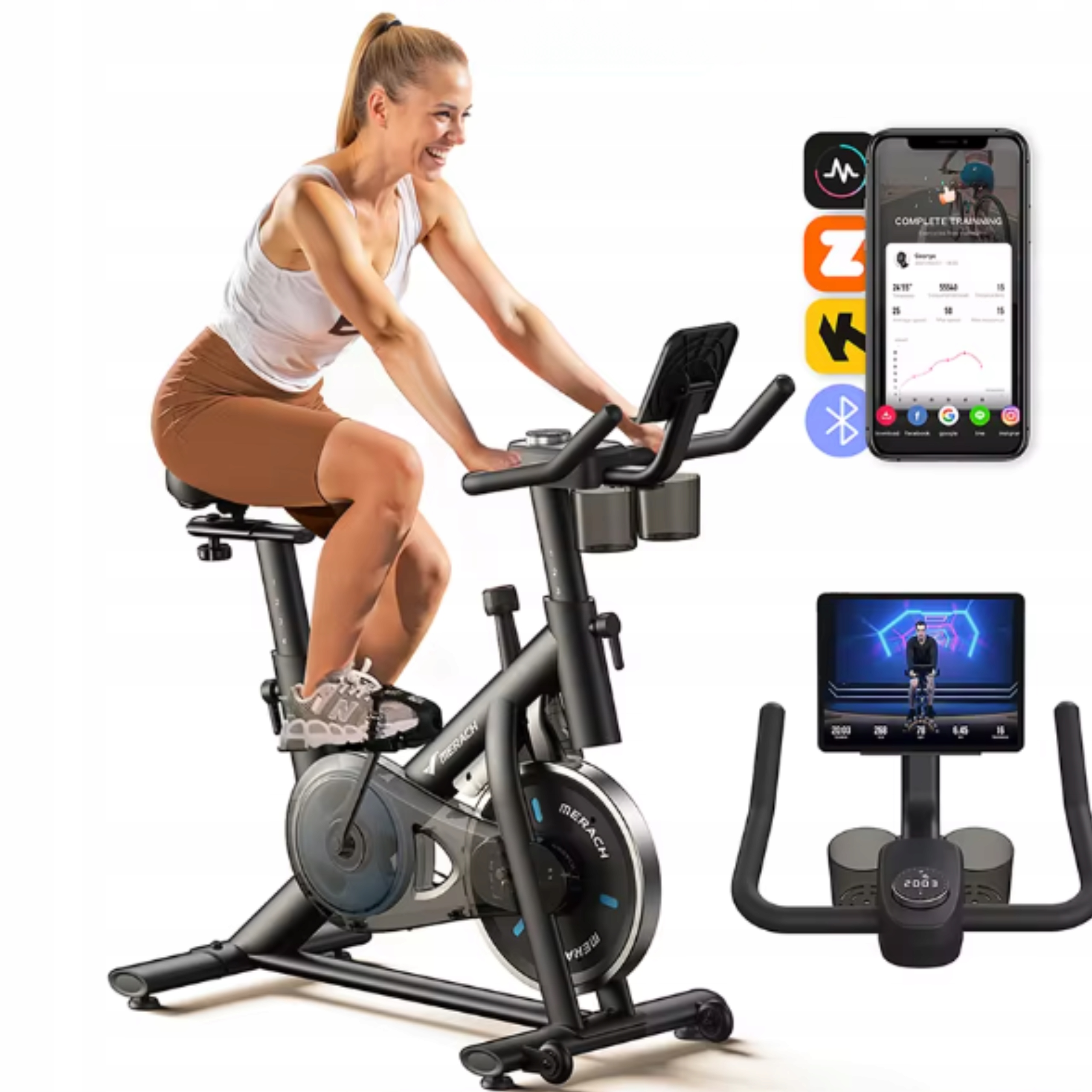 Magnetický stacionární tréninkový bicykl pro cvičení s odporem, nastavitelný