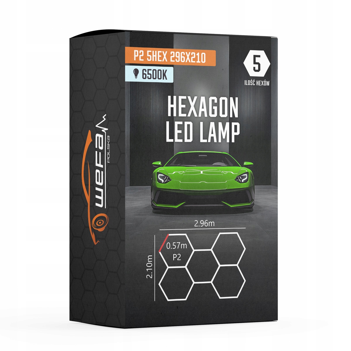 Lampa Led Hq Hexagon P2 5HEX 210x296 Plaster Miodu Warsztat Garaż Salon