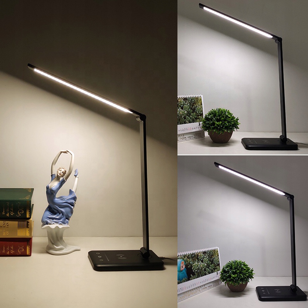 LAMPKA BIURKOWA SZKOLNA NA BIURKO 10W Z ŁADOWANIEM BEZPRZEWODOWYM Kolekcja LAMPKA BIURKOWA