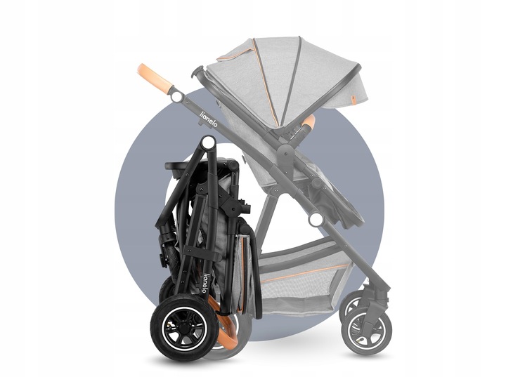 Lionelo AMBER WÓZEK 3w1 Spacerówka Gondola Fotelik Liczba kół 4