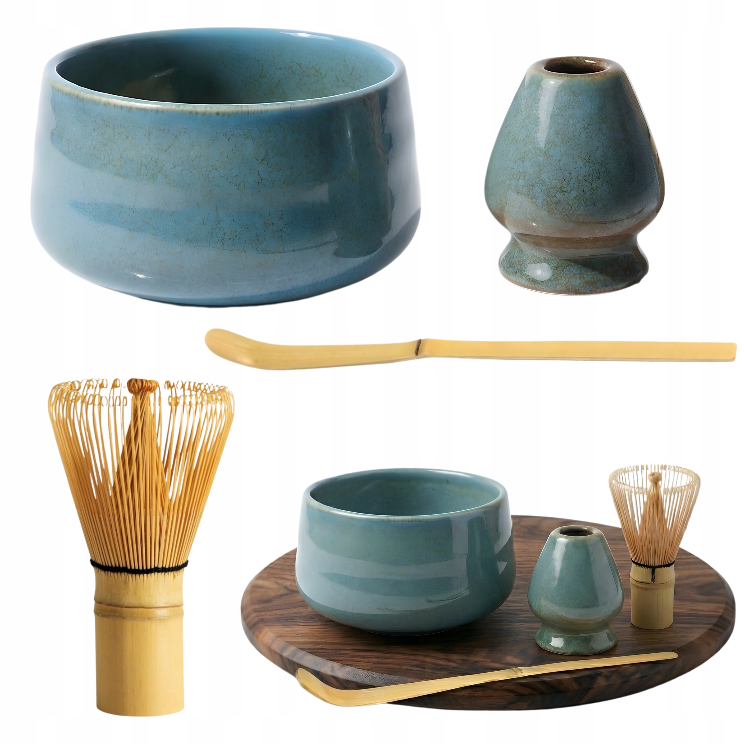 Matcha Zestaw do Parzenia Herbaty Miotełka Chawan Chashaku Kusenaoshi
