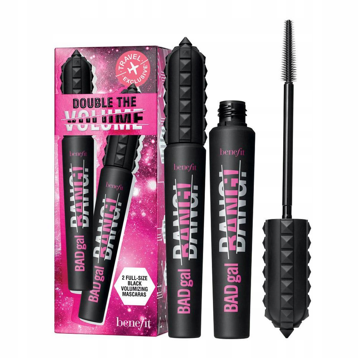 Benefit Double The Volume Sada pro zahušťování řasenka Black, 2 x 8.5 g
