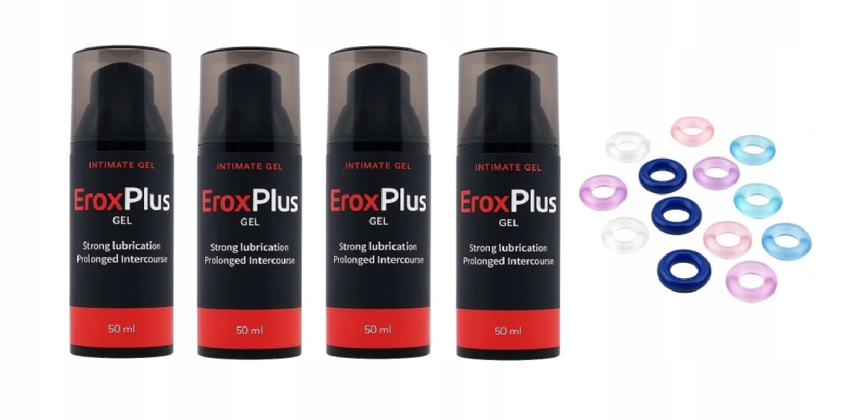 4 x Erox Plus Gel +dárek Intimní gel pro muže pro zvětšení penisu