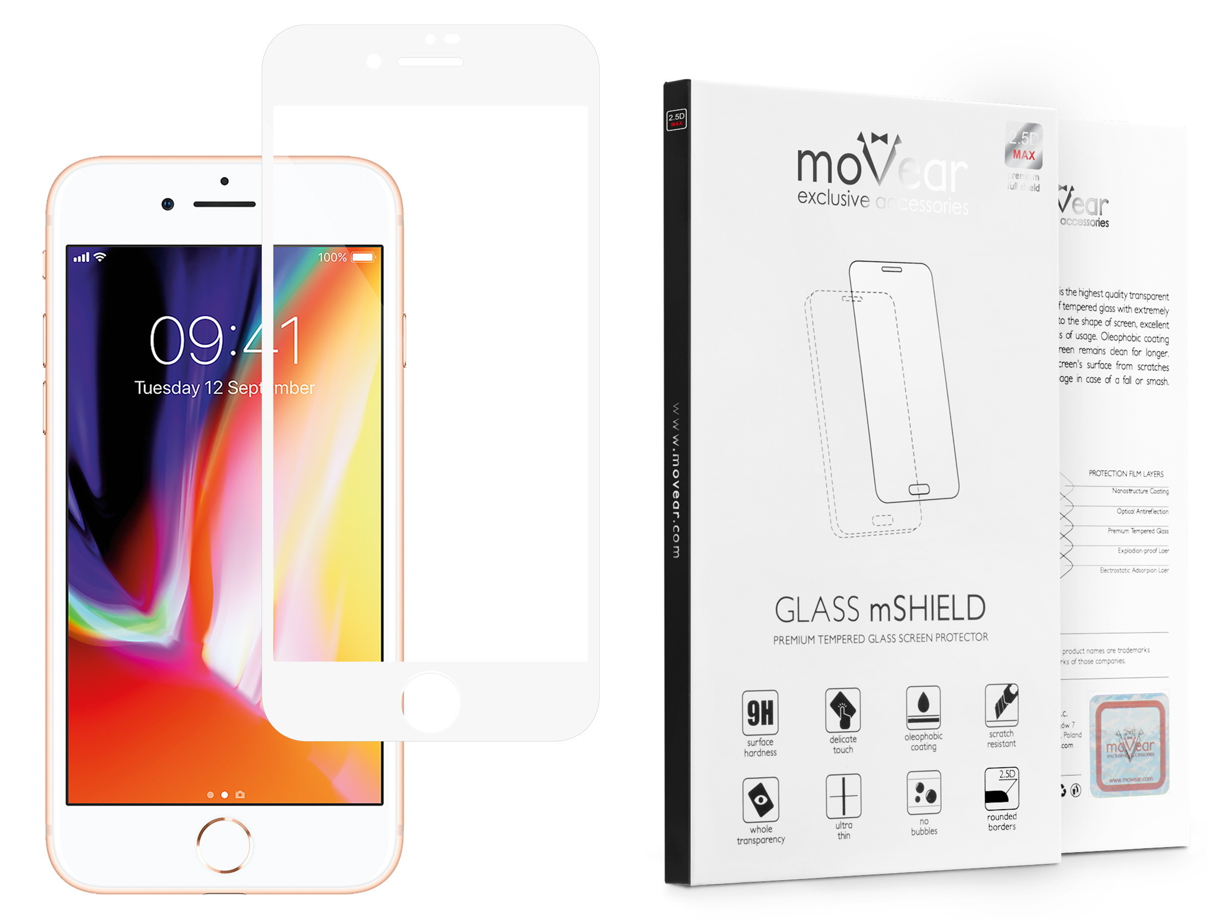 

Szkło ochronne 9H na iPhone 8/7 Plus 5.5 do Etui