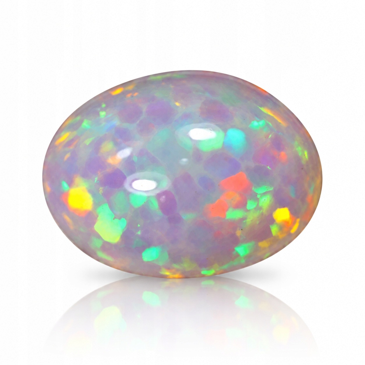 Přírodní opál 7.86 ct Kabošon Etiopie certifikát Wbd