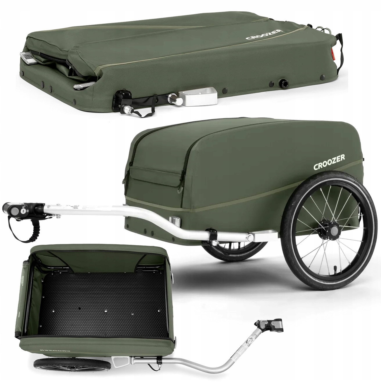 Przyczepka Rowerowa Towarowa Składana Croozer Cargo Kalle Green 92L 16''