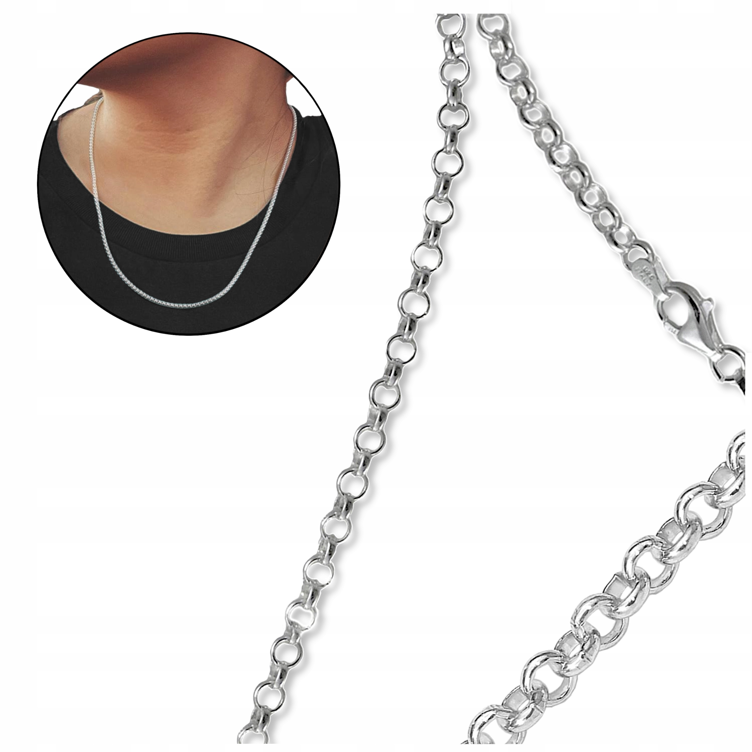 Elegantní řetízek 2 mm stříbrný Rolo 50 cm *stříbro 925*