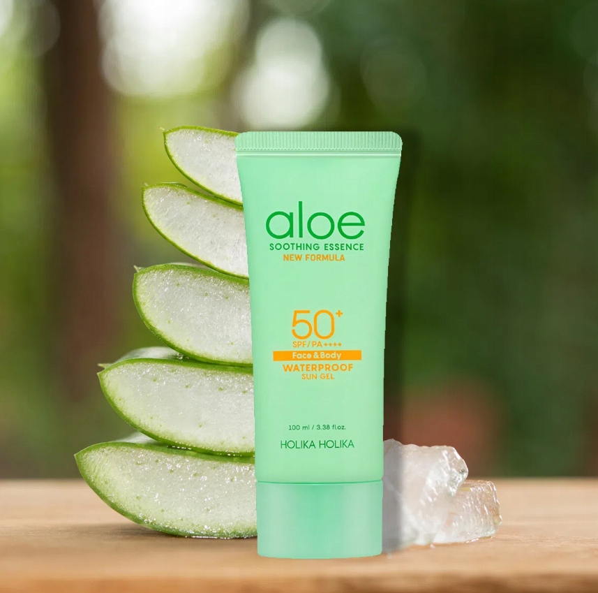 HOLIKA HOLIKA ALOE SPF 50 WODOODPORNY KREM ŻEL PRZECIWSŁONECZNY TWARZ CIAŁO Faktor (SPF) 50