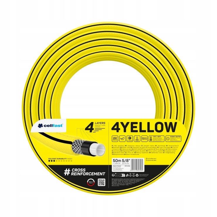 Wąż Yellow 5/8" 4 warstwowy 50mb 10-512 Cellfast