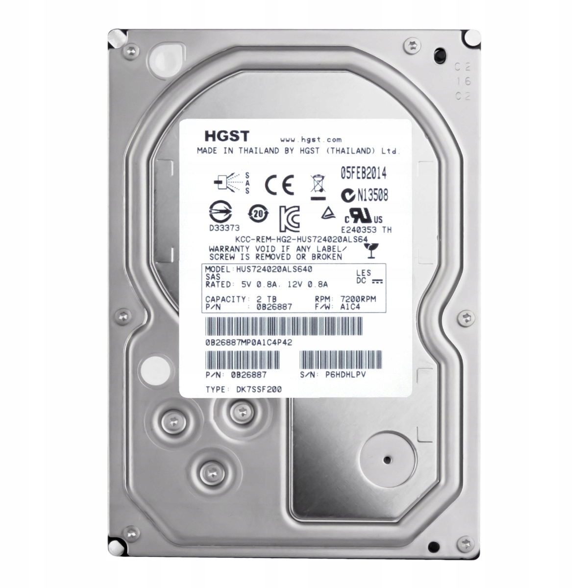 HGST 2TB 7.2K 64MB SAS-2 3.5'' HUS724020ALS640