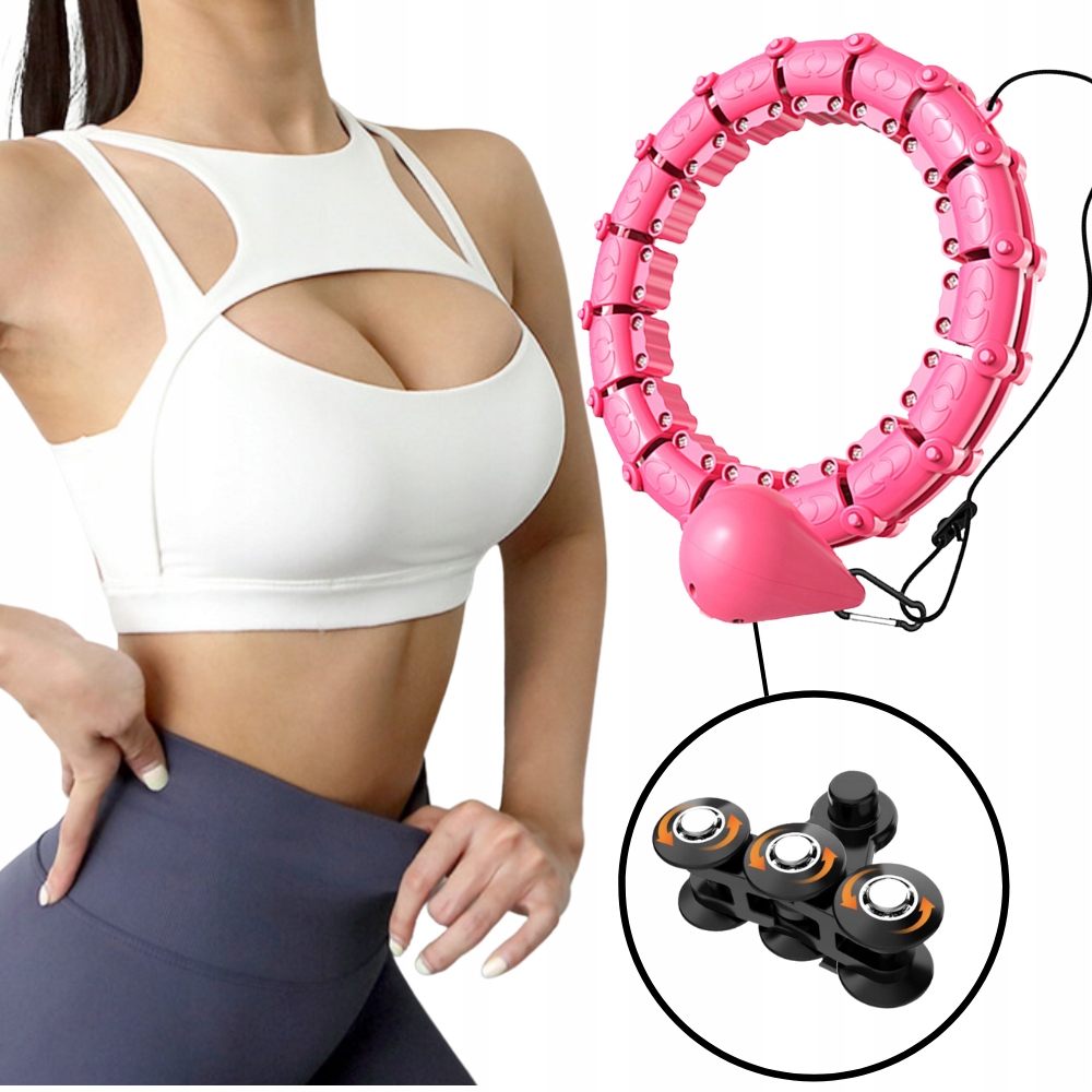 HULA HOP Z OBCIĄŻENIEM ODCHUDZAJĄCE Z OBCIĄŻNIKIEM SMART Z WYPUSTKAMI Średnica 45 cm