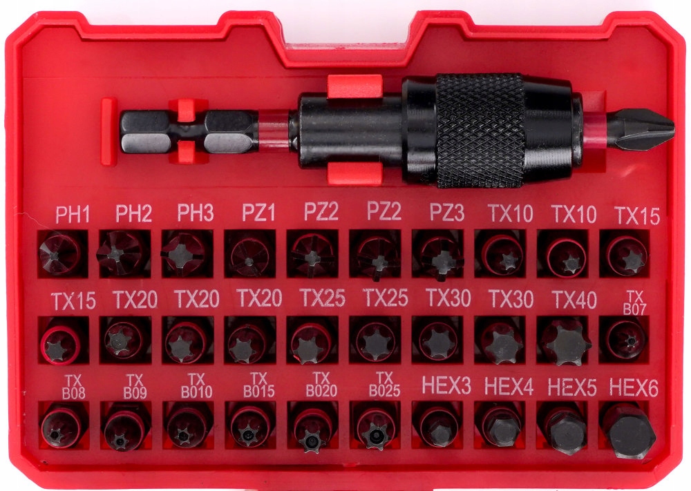 Zestaw Bitów Udarowych z Uchwytem 32szt Marka Geko