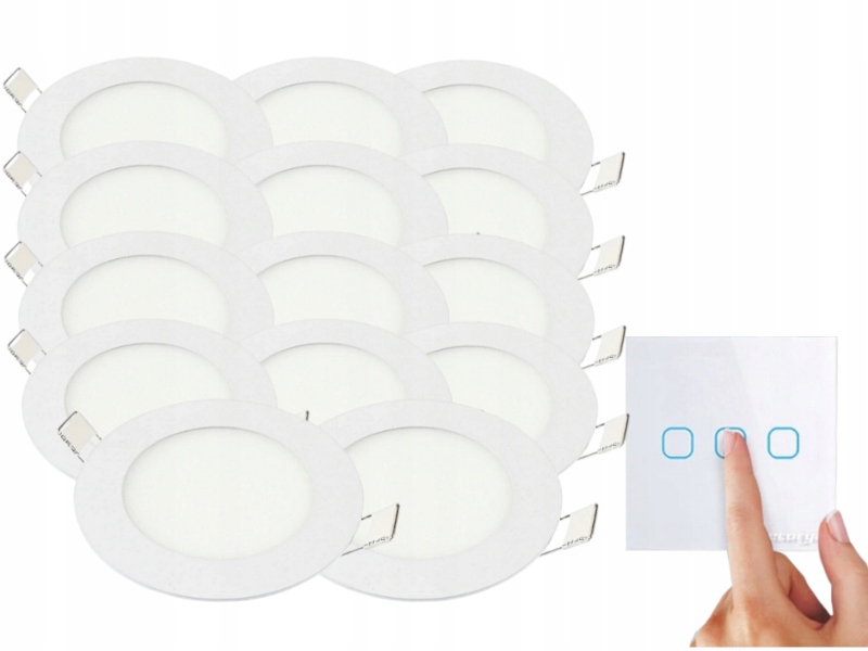 Sada svítidel Halogen Strop Led 3W 14x Vypínač