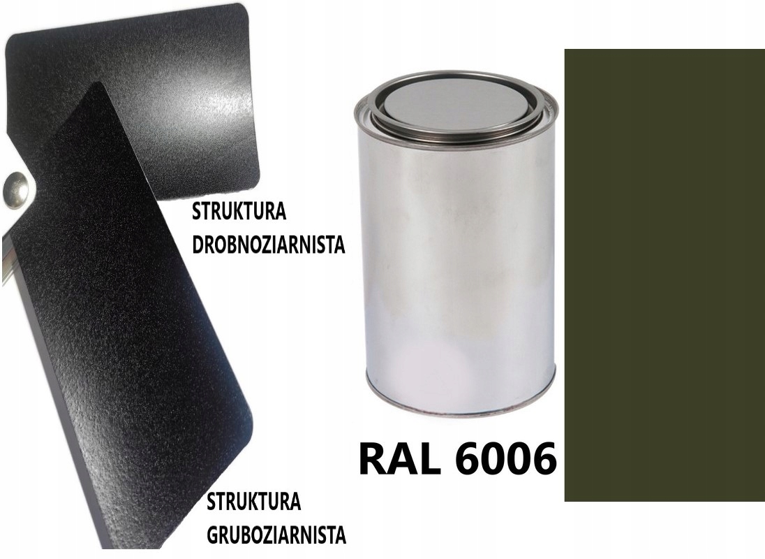 STRUKTURA GRUBOZIARNISTA RAL 6006 MAT 05-08 % DO PLASTIKU METALU AKRYL 1L