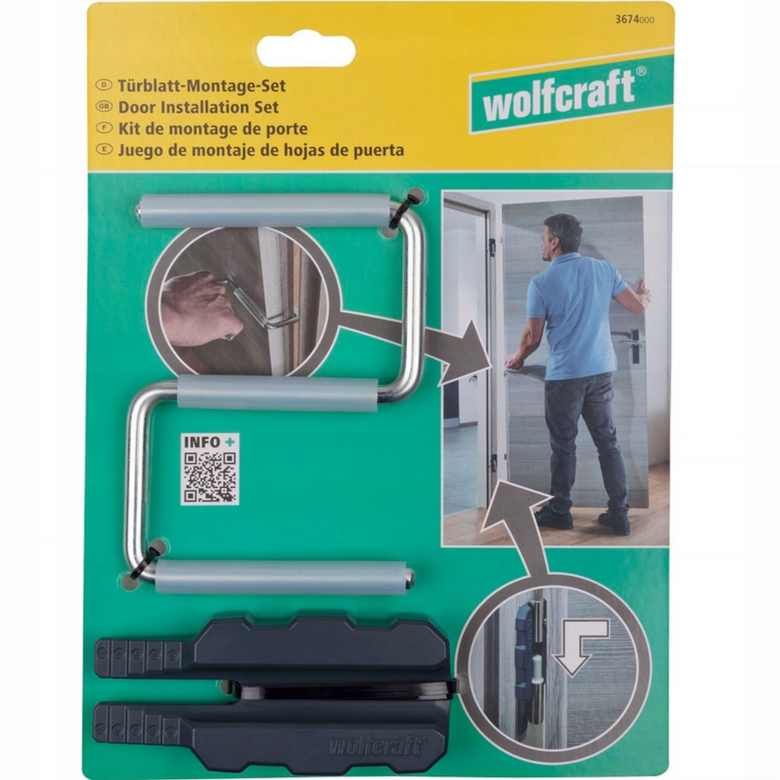 Wolfcraft Zestaw do montażu skrzydła drzwiowego 3674000