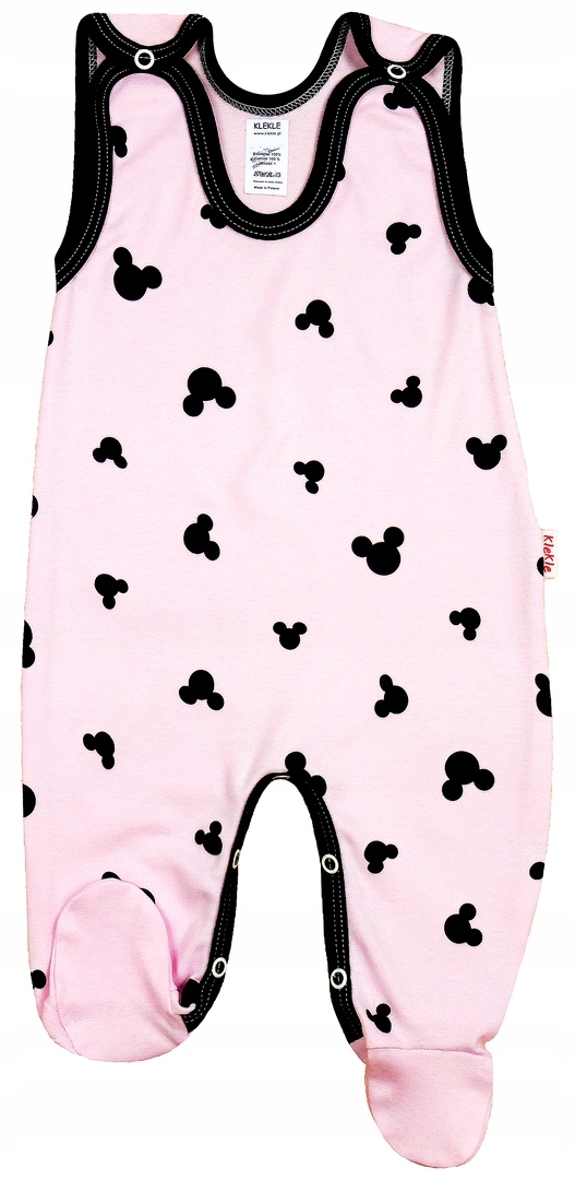 ŚPIOCHY śpioszki ROZPINANE MYSZKA RÓŻ 86 KLEKLE