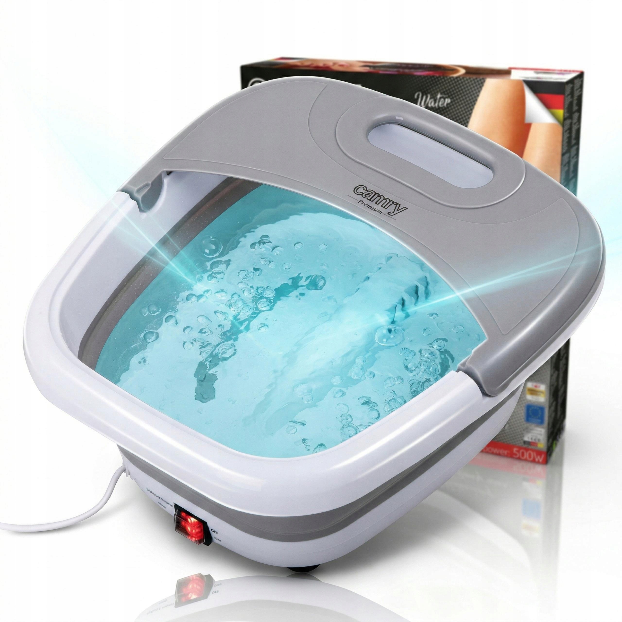 Masażer Wodny Do Stóp Hydromasażer Składany Podgrzewanie Bąbelki Wibracje