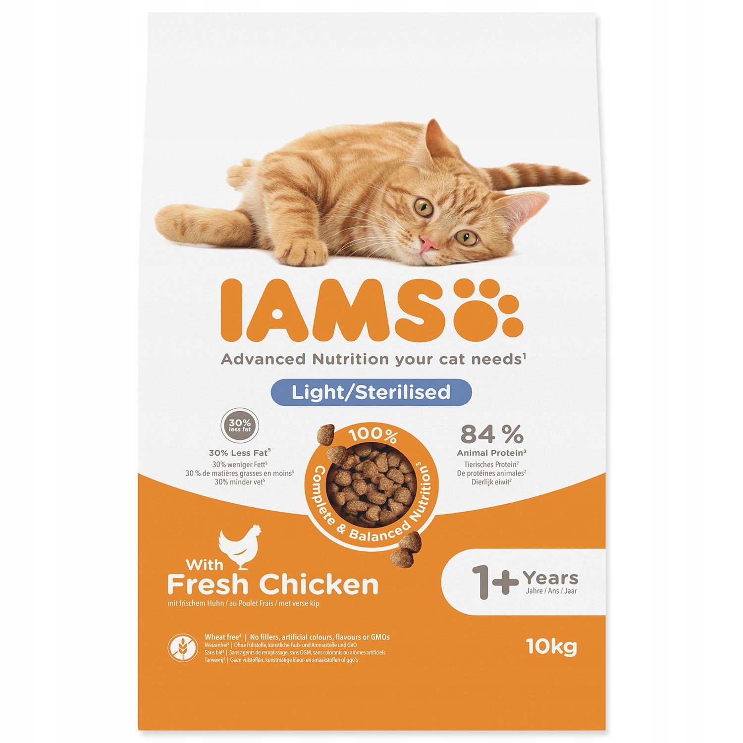 Levně Krmivo Iams Cat Adult/Senior Weight Control/Sterilized Chicken 10kg