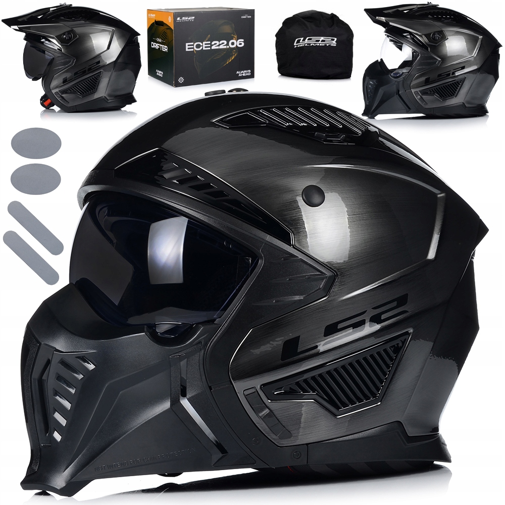 Motocyklová Prilba 4v1 LS2 OF606 Jeans Odnímateľná Čepeľ Strieška 2x Sklo