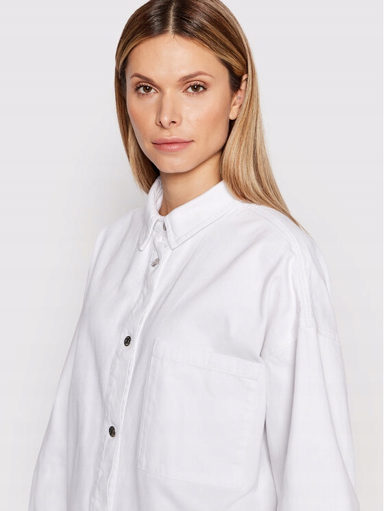Sukienka koszulowa jeans biała / NA-KD / 36/S Rozmiar S