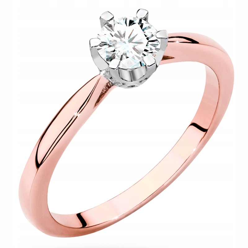 Krásný Zlatý Prstýnek 585 s Briliantem 0,46 ct