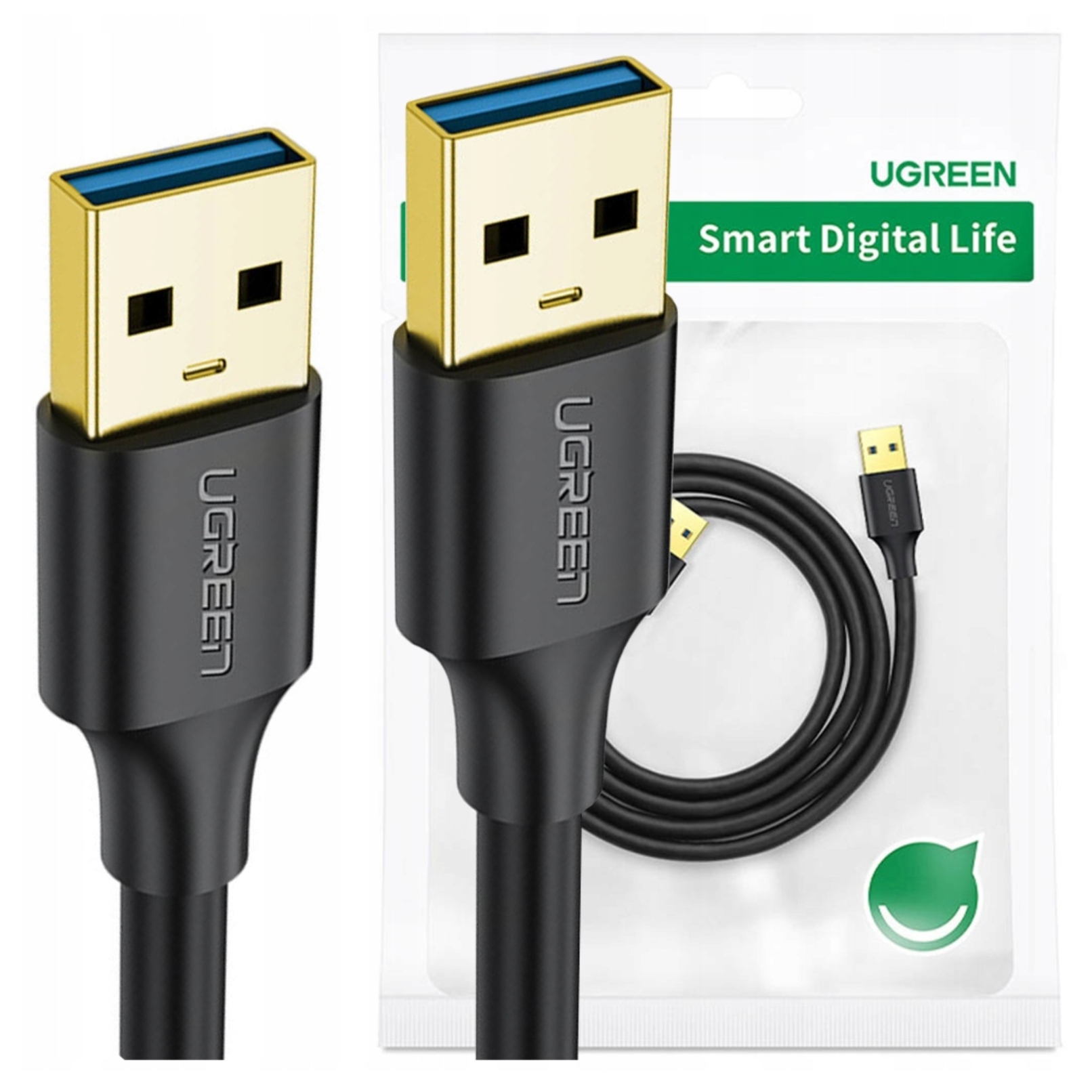 Kabel USB 3.0 A-A UGREEN 0.5m (czarny)