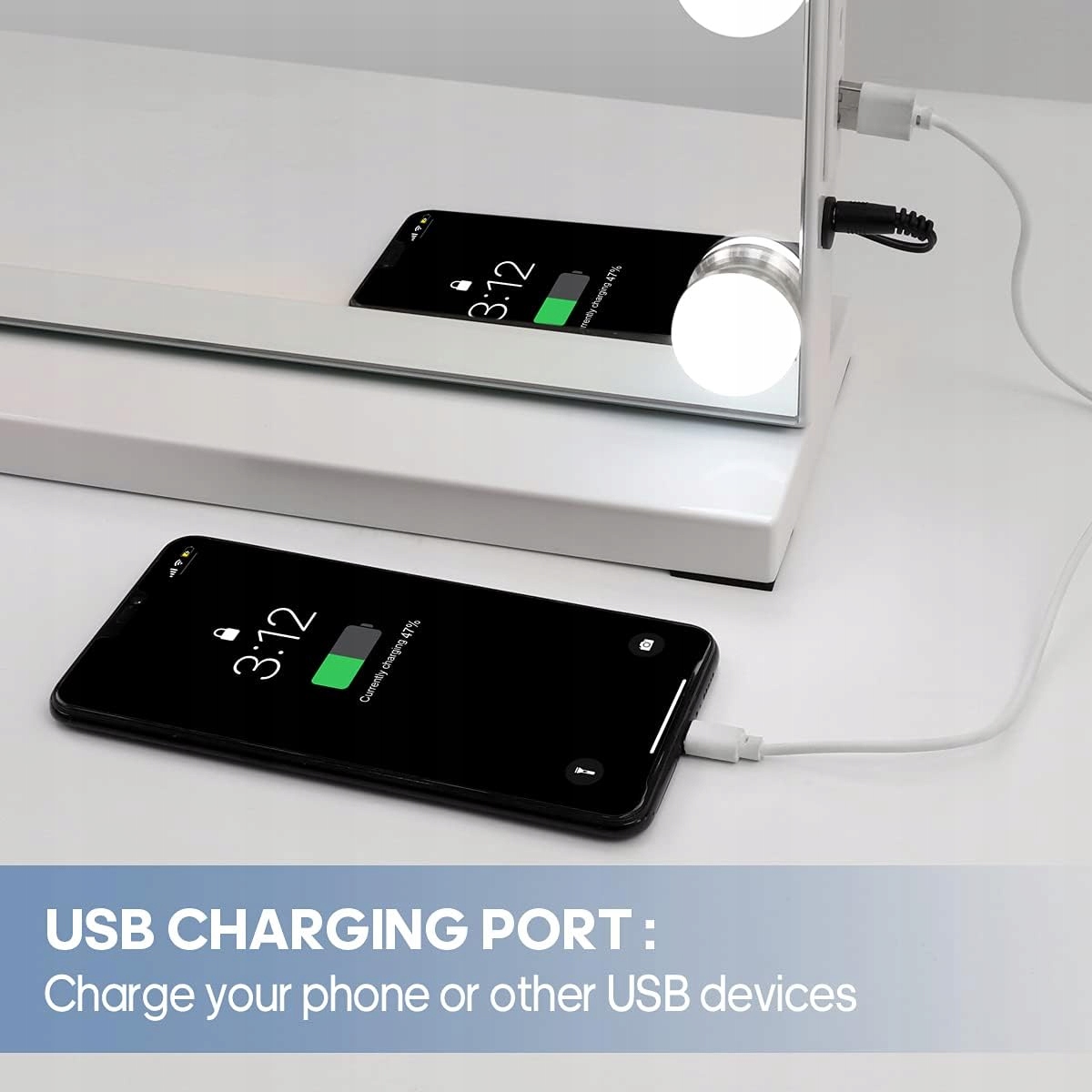 80 x 62cm makijaż lustrzany 18 LED Lustro Hollywood ELECWISH Marka bez marki