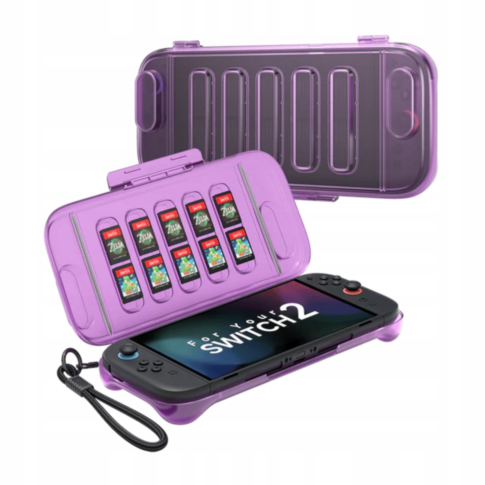 Obudowa Antywstrząsowa Etui Futerał JSAUX do NINTENDO SWITCH 2 - Fioletowa