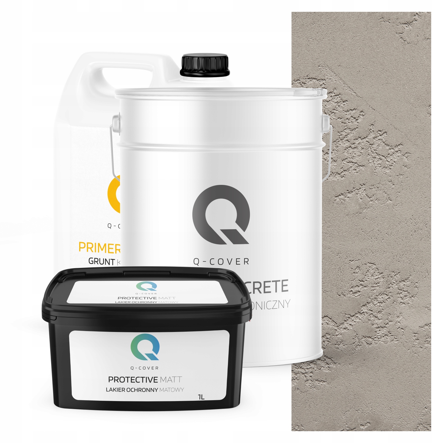 Vnitřní Architektonický Beton Set Šedý Světlý F264 19kg Komplet 10m2