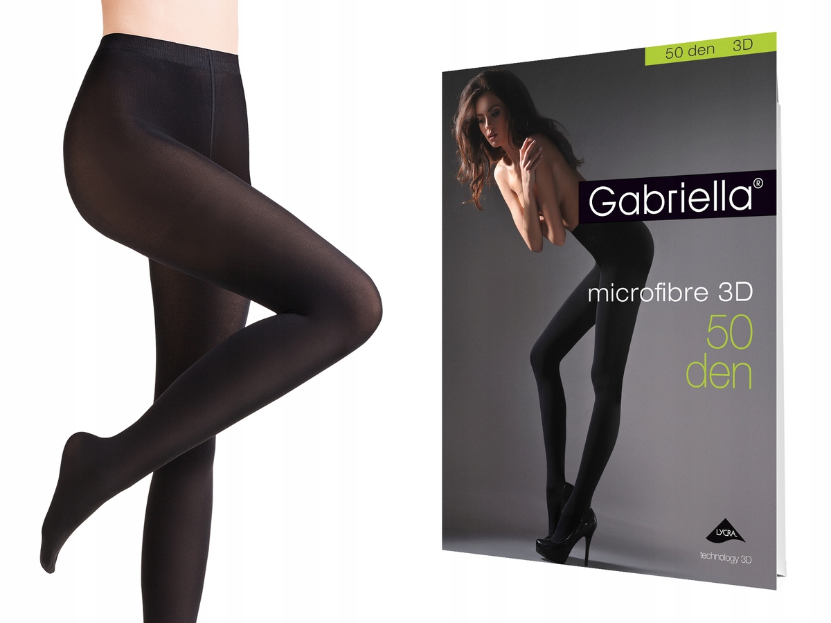 

Rajstopy ocieplane Microfibre 3D 50 den Nero r. 5