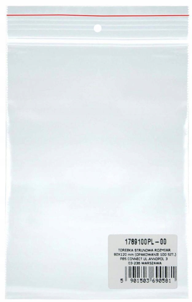 

Torebka strunowa Pp 80x120mm 100szt transparentna