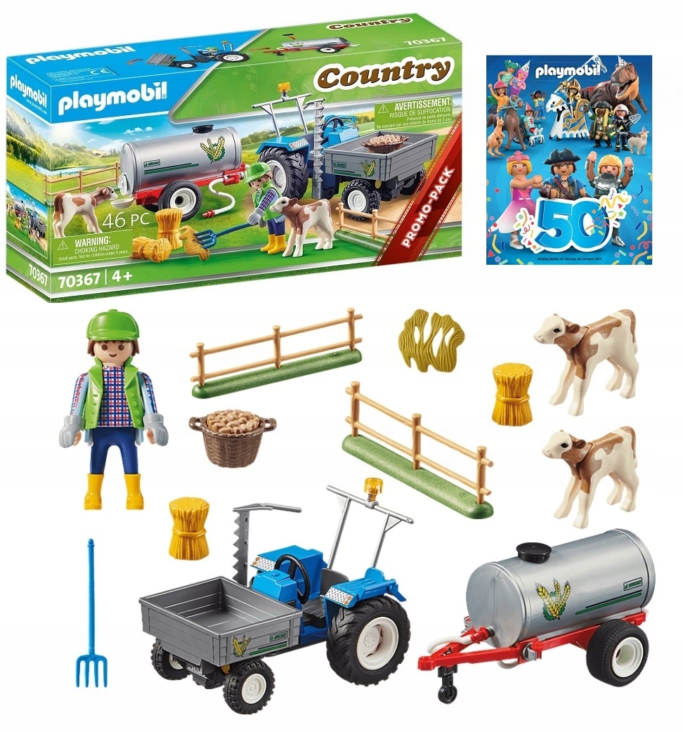 Playmobil 70367 Traktor z przyczepą zbiornikiem na wodę do 9317 71004