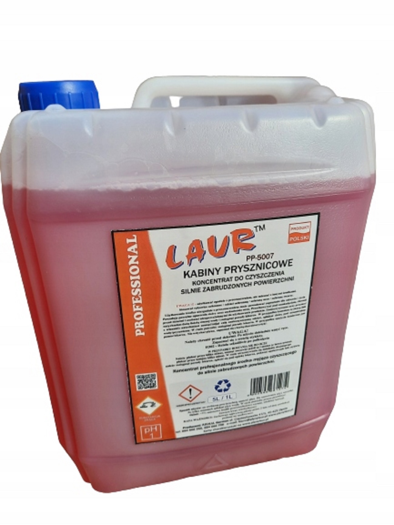 PŁYN DO CZYSZCZENIA KABIN PRYSZNICOWYCH Laur 5L