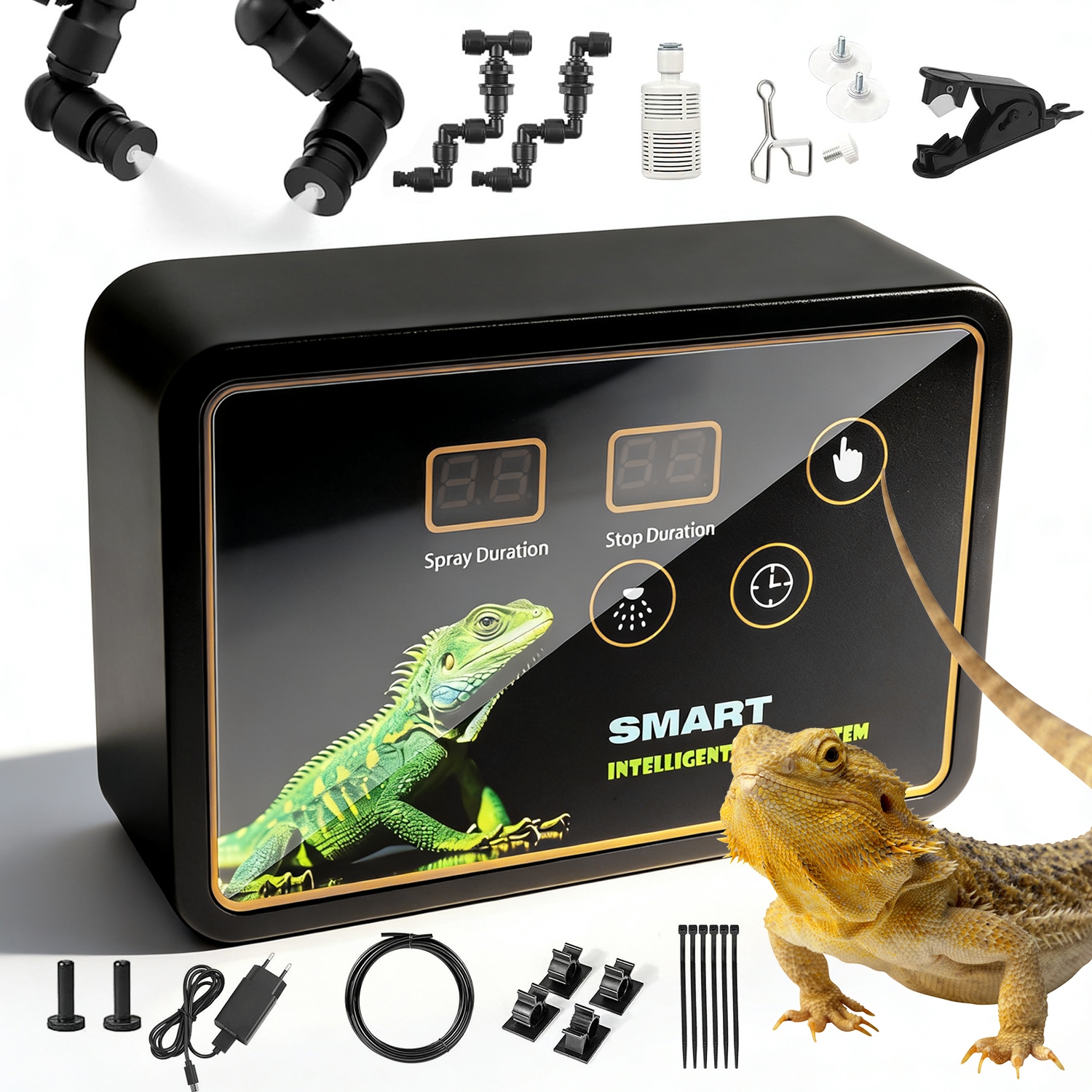 Zraszacz Terrarium Nawilżacz 360 Dysze Timer Automatyczny 5 Metrów Gad