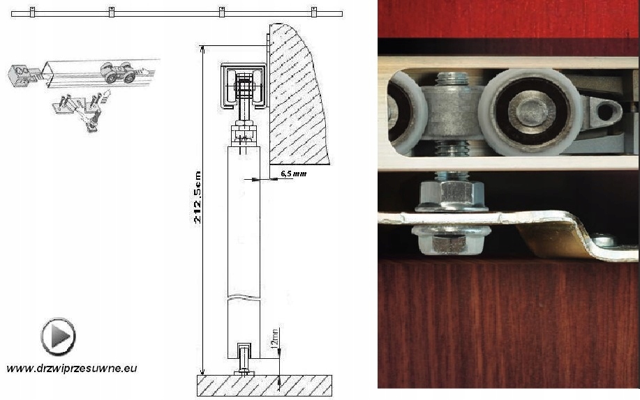 DRZWI PRZESUWNE BLACK LINE SYSTEM PRZESUWNY ZESTAW Rodzaj wykończenia laminowane