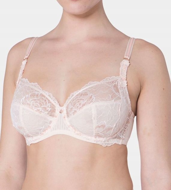 Podprsenka měkká, meruňkově růžová, krajková Triumph Peony Florale W 75B