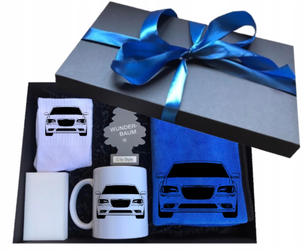 Box automobilový hrnek sada dárek pro otce pro řidiče auta Chrysler